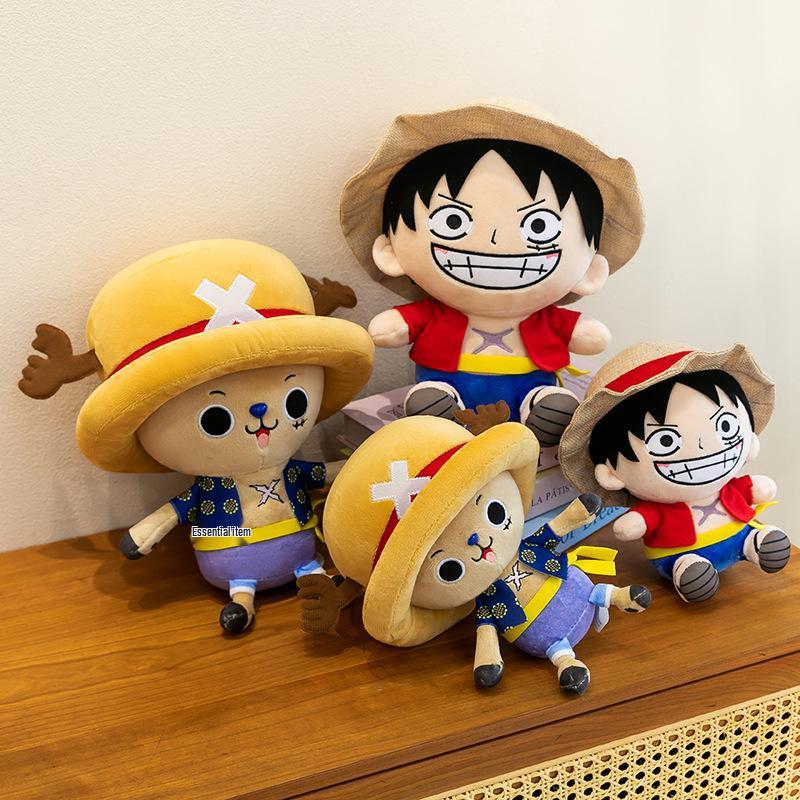 Pirate King Plush Toy: Luffy & Chopper Figure Cushion