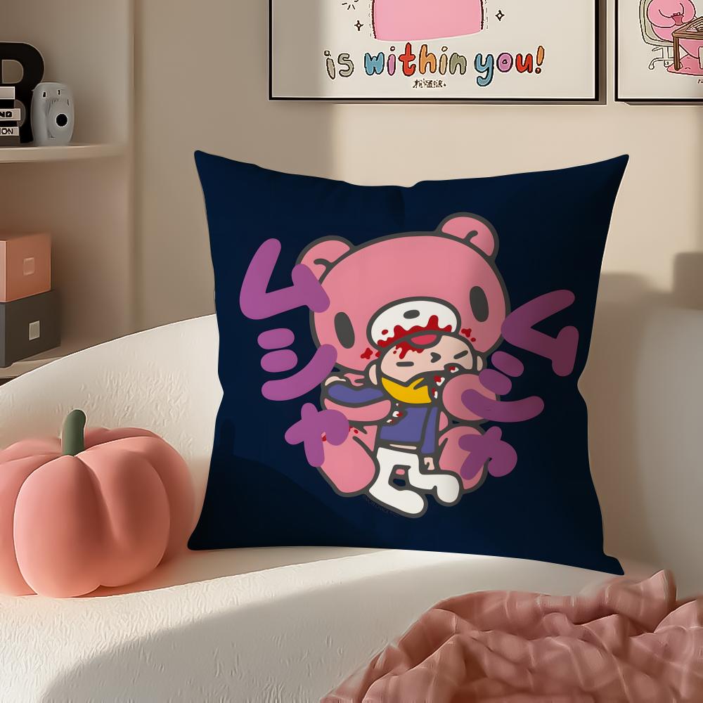 Cartoon GGloomyS BBear Cushion Cover Pillowcase Short Plush Invisible zipper Room Sofa Cushion Cover
