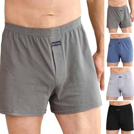 Эластичный пояс с высокой талией, тонкие мужские трусы, однотонные свободные шорты, трусы