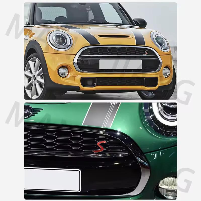 Car 3D Letters Metal S Front Grille Badge Emblem Decals For C-ooper R50 R52 R55 R56 R60 F54 F55 Countryman Auto Accessories