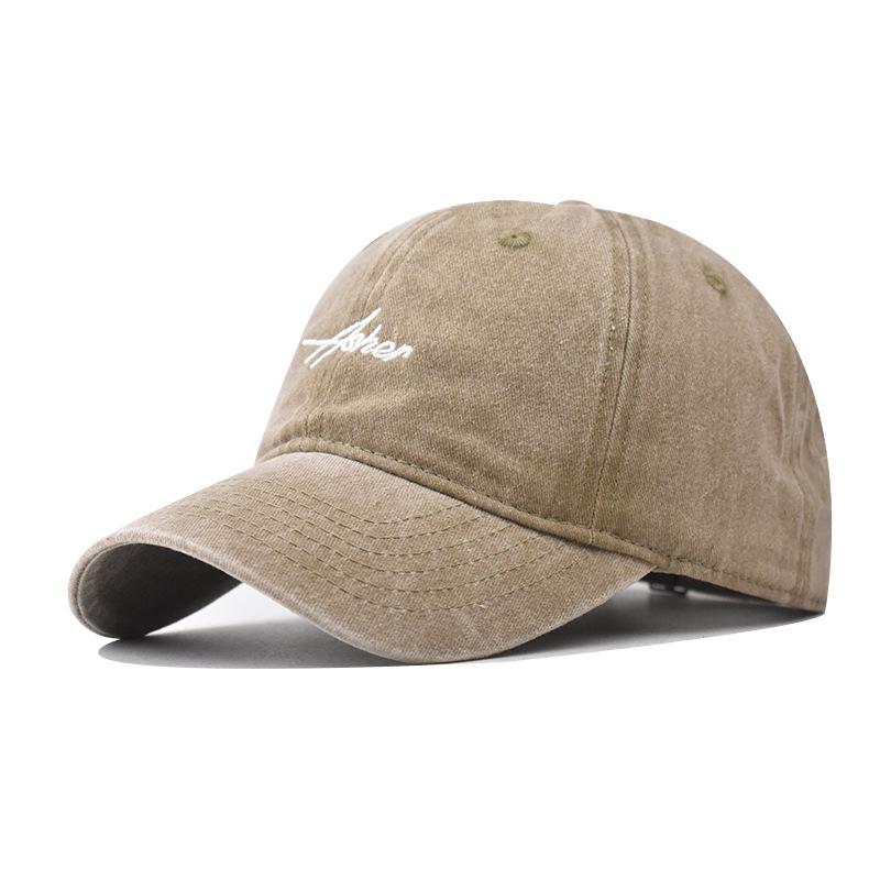 Бейсболка Four Seasons High Quality Washed Korean Edition с персонализированным алфавитом, черная большая вышитая кепка от солнца