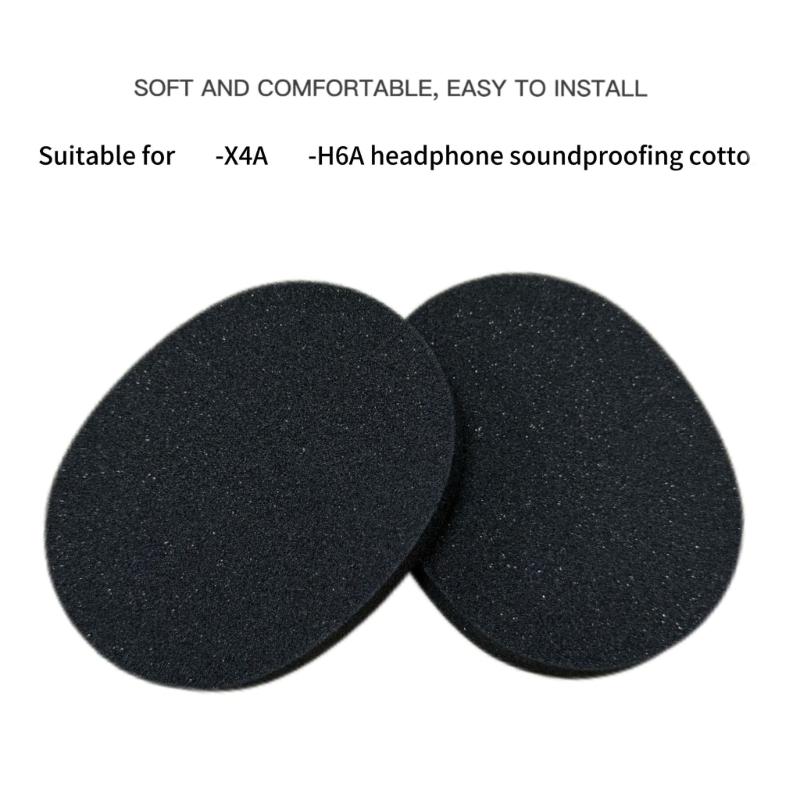 Noise Isolating Ear Cushions For X4A H6A Headphones Washable Breathable Foam Earpads Durability Comfort