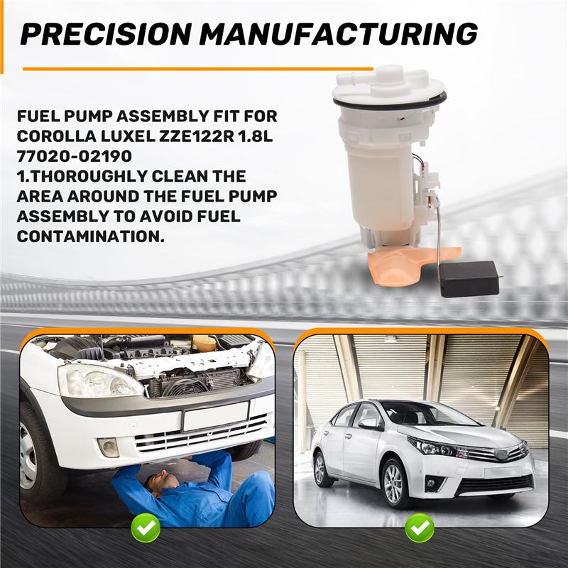 Fuel Pump Assembly 77020-02190 77020-13100 P77242M For Toyota Corolla LUXEL ZZE122R 1.8L 2000-2005 MOD-117 GE413 EFP-567M
