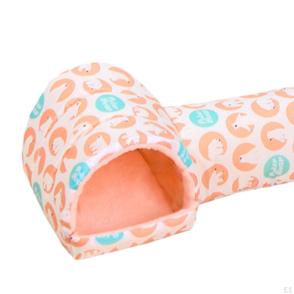 Кровать-туннель для хомяка, морская свинка, среда обитания, моющаяся, портативная, теплая, игровая игрушка, укрытие, пещера для