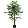 Artificial Ficus Tree With Weighted Plant Pot Green