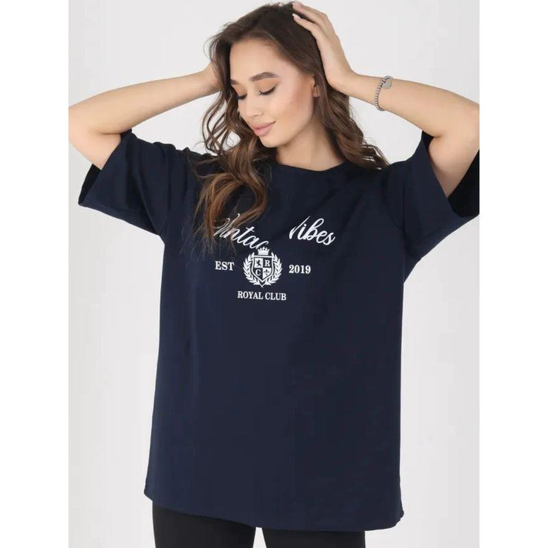 Fashion Style Fashion Print Round Neck Short Sleeve Cotton T-shirt Top Printed Letter Cotton T-shirt