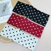 1 шт. Женская элегантная милая повязка на голову в горошек из эластичной ткани, подходит для повседневной носки, фитнеса, бега, повязка для волос, впитывающая пот, платок