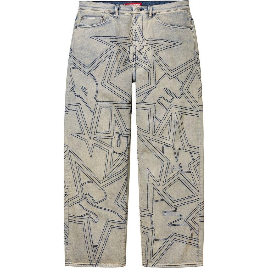 Supreme Stars Topstitch Baggy Jean SUP-SS25-096