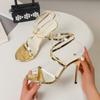 Женские сандалии 2025 Лето Открытый носок Сандалии на высоком каблуке Женские туфли на шпильке Вечеринка Банкет Женская обувь Zapatos De Mujer