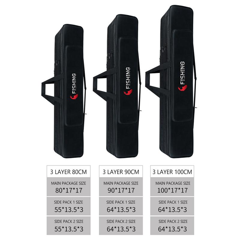 Портативная многофункциональная сумка-переноска для рыбалки, холст 110/120 см, сумки для удочек, двух-/трехслойный чехол для хранения для Pesca XA143G