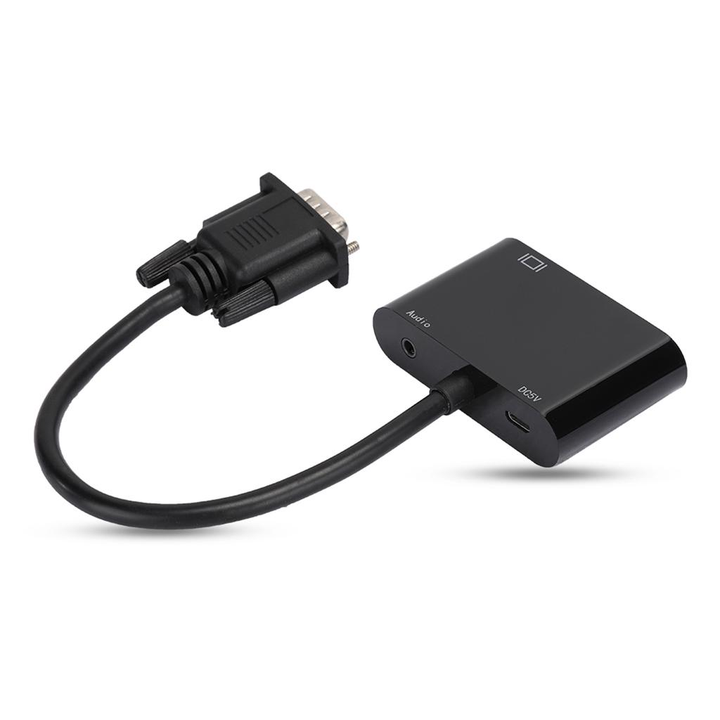 VGA в HDMI VGA HD Видео конвертер Кабель Plug-and-Play Адаптер для компьютерного проектора