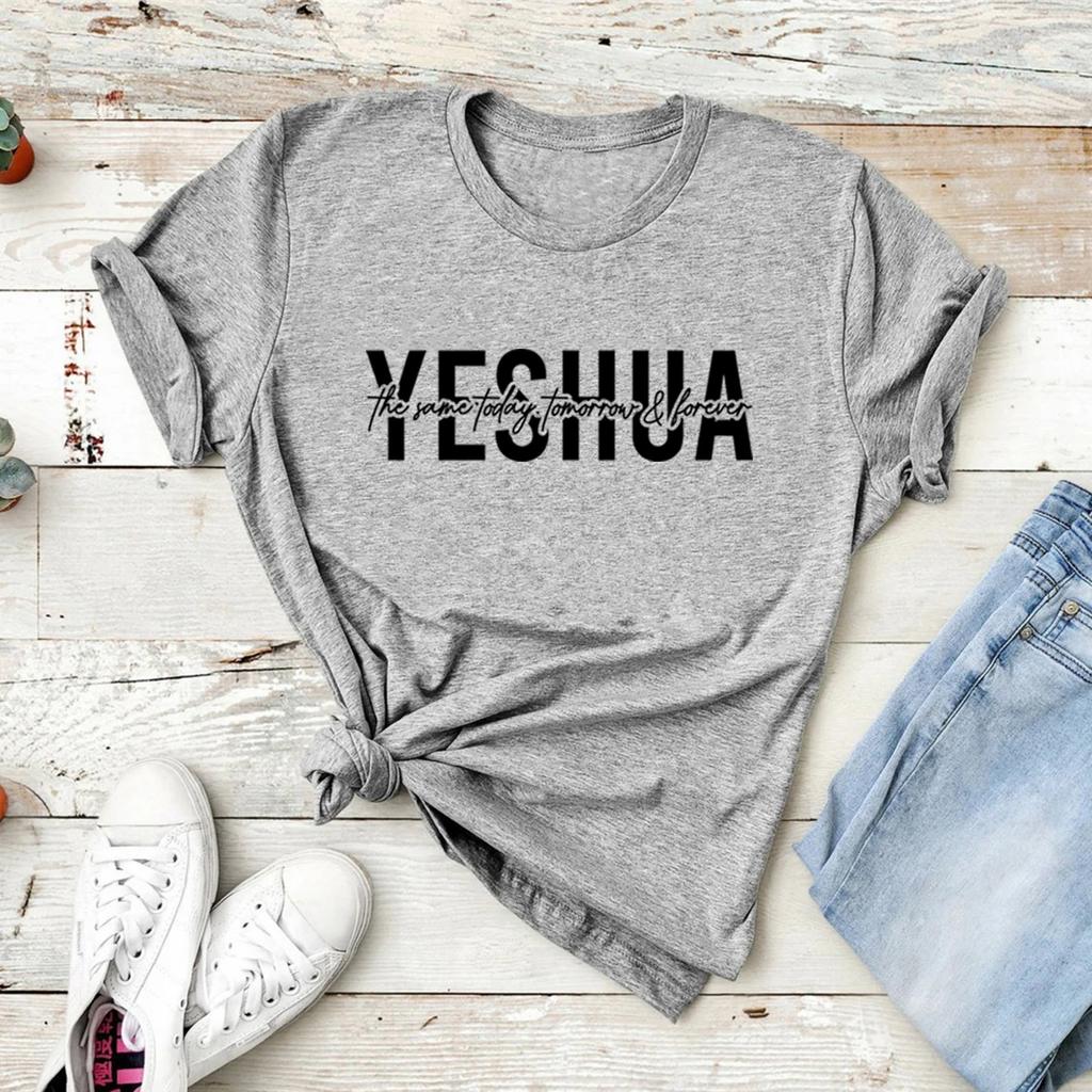 Yeshua T-Shirt Christian T-shirts Religious Shirts Bible Verse Top Faith Tee Women Graphic T Shirts Christian Gift Jesus Apparel