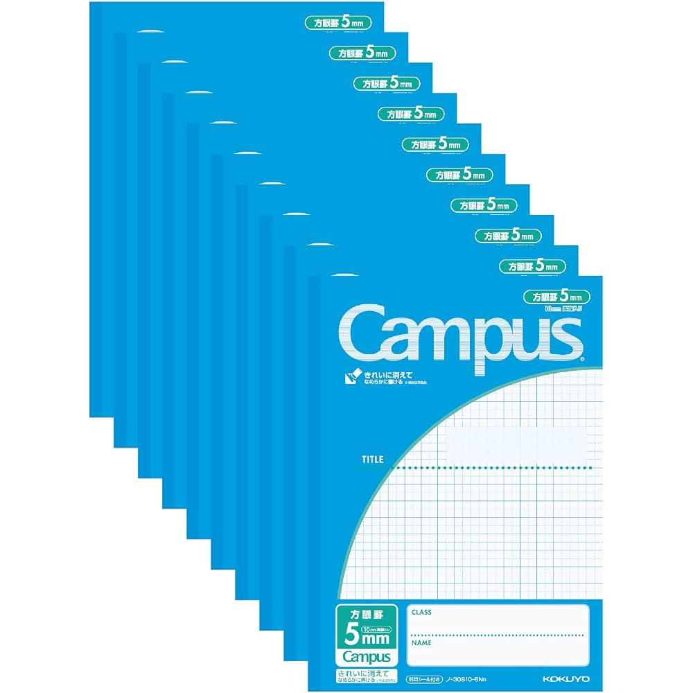 KOKUYO (KOKUYO) Notebook, Campus Notebook, Various Uses, B5, 5mm Square Shape, 30 Sheets, Blue, 1...