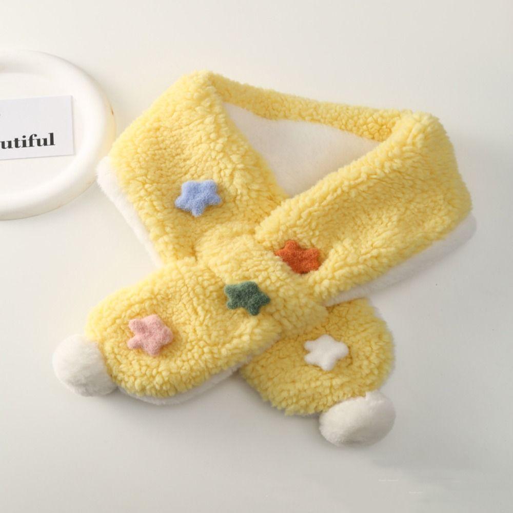 Детские зимние шарфы с крестом из искусственного кроличьего меха, детский теплый шарф для шеи Kawaii, детский шарф на шею, уличный