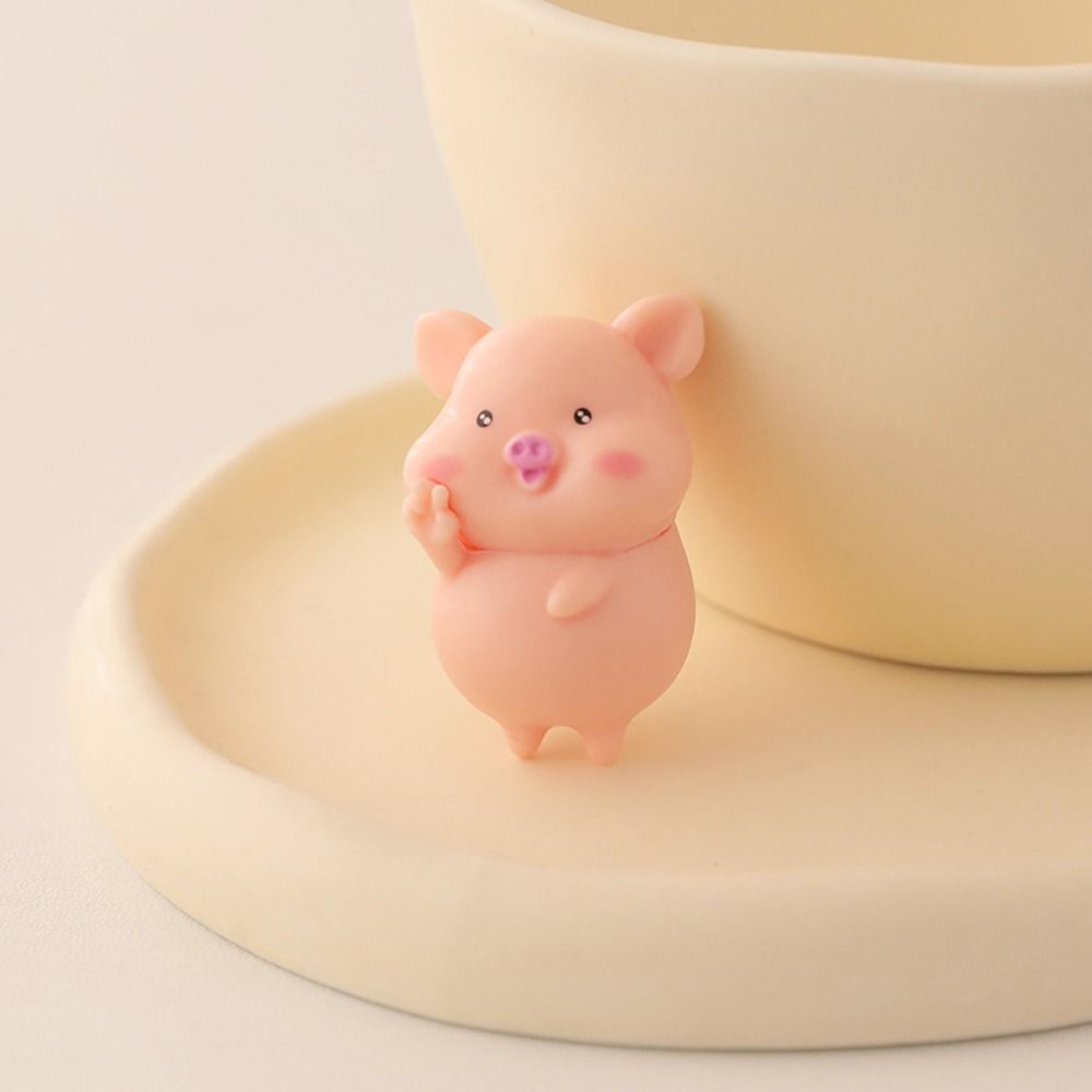 Миниатюры животных мультфильм Свинья украшение автомобиля Свинья украшение центральной консоли автомобиля предметы интерьера автомобиля