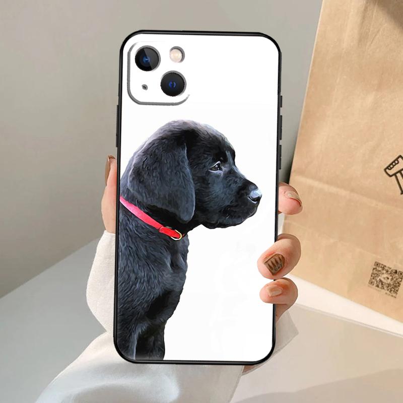 Черный Лабрадор Собака Чехол для Телефона Для iPhone 17 Air 16 15 13 11 12 14 Pro Max 13 12 mini 15 16 Plus 16e Чехол Coque