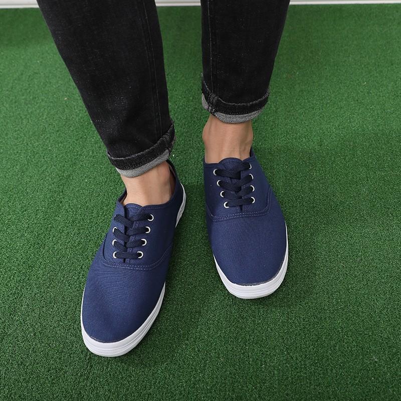 Новая унисекс одинарная обувь повседневная ленивая эластичная парусиновая белая обувь для трудовой защиты