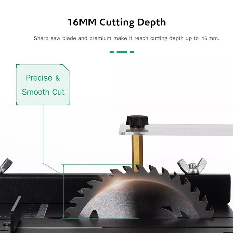 Multifunctional Woodworking Electric Bench Saw Table Saw Mini Handmade Desktop Saws Adjustable High DIY Hobby Acrylic Block DC24V