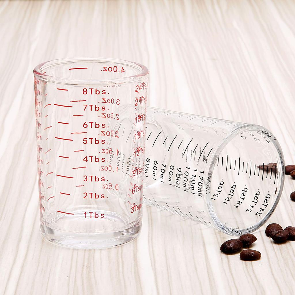 Прочный 120 мл стеклянный кухонный мерный инструмент точная мерная стеклянная чашка емкостью 120 мл для сбалансированных рецептов приготовления