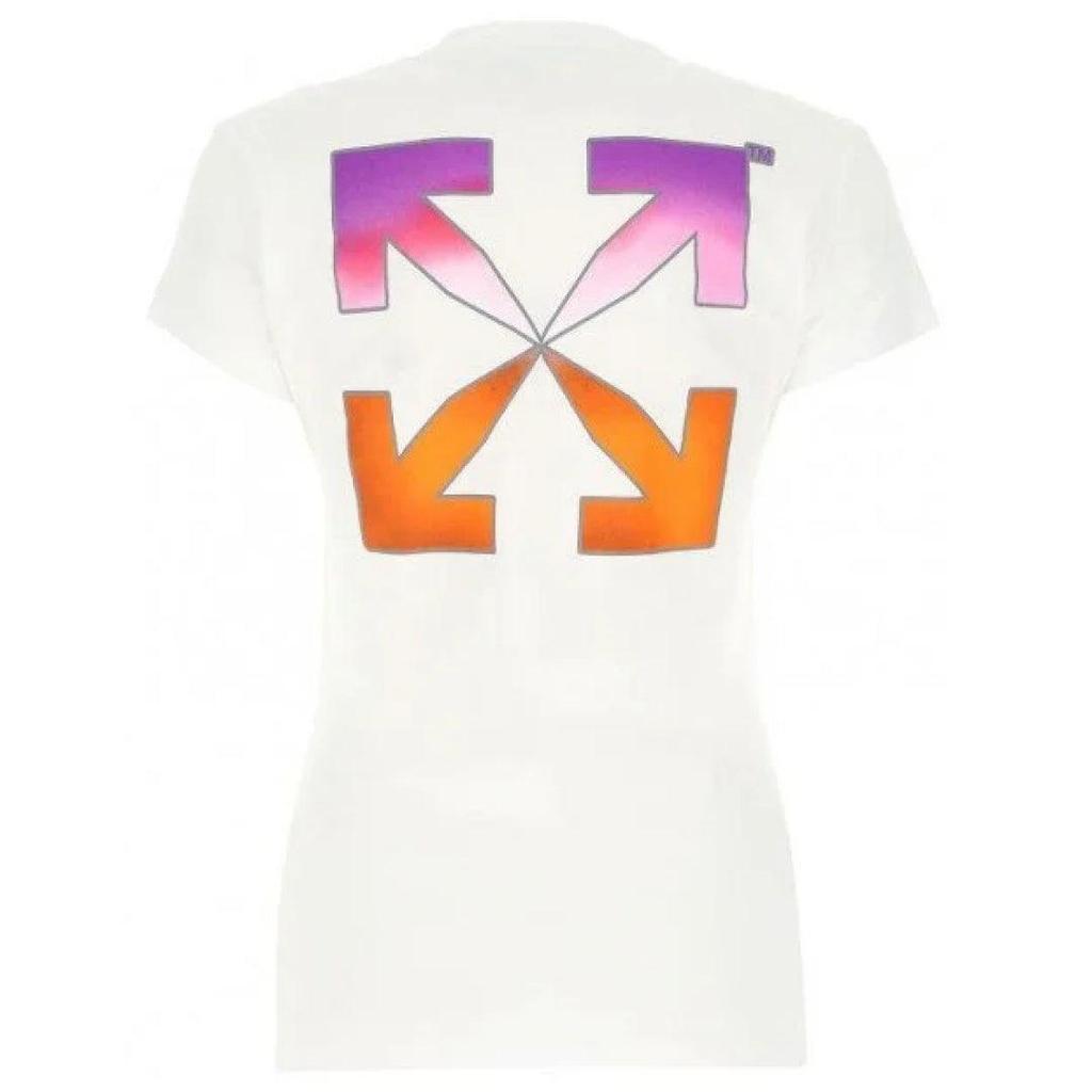 Off White Unisex Adult Gradient Logo Slim T-Shirt