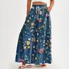 Women's Pocket High-waisted Wide-leg Pants Floral Print Casual Pants