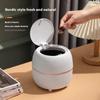 Desktop Trash Can Creative Paper Basket Mini Desk Light Luxury Pop-up Lid Storage Bucket Coffee Table Debris Storage Bucket