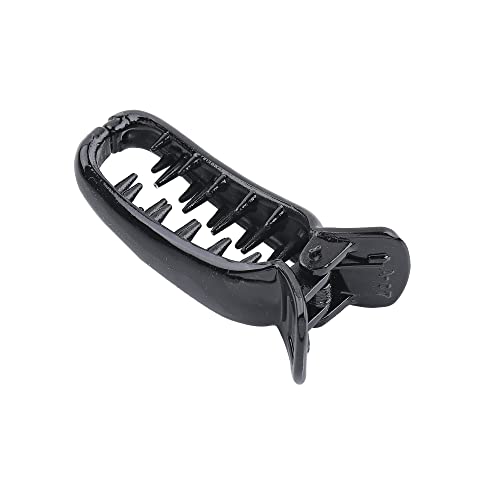 Estele Black Plastic Banana Hair Clips for Women's/girls (Pack of 3)