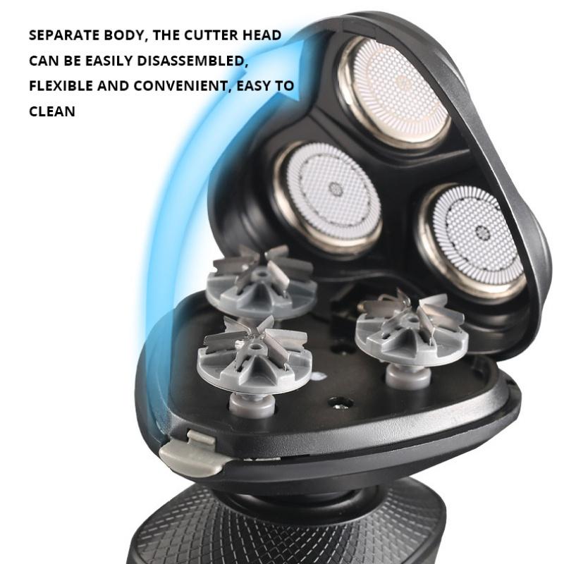 3 в 1 электробритва перезаряжаемая 4D электрическая бритва для мужчин бритва для бороды влажная и сухая двойного назначения водонепроницаемая быстрая зарядка