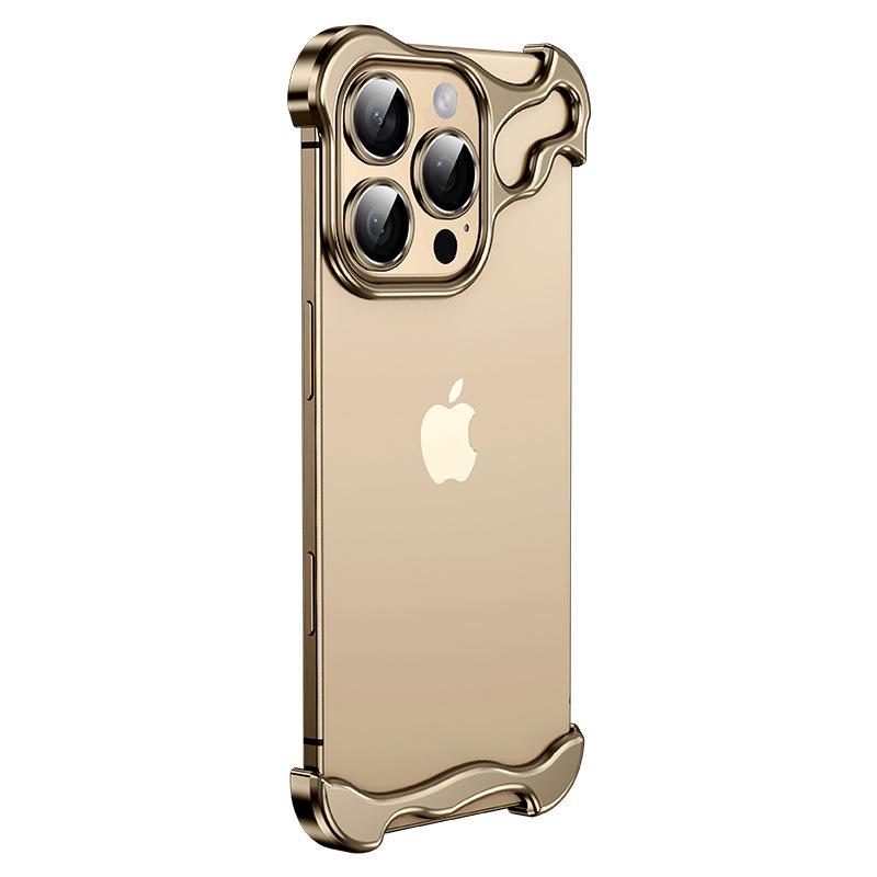 Совместим с iPhone 17 Pro Max: Металлические уголки неправильной формы и безрамочная защитная пленка для линз для iPhone 14-13.