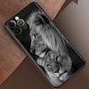 Phone Case for Apple iPhone 14 15 11 12 13 Pro Max XR X 7 8 Plus XS Black Soft Cover SE 2020 Coque Lion Tiger Animal Bumper