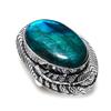 Blue Labradorite Gemstone 925 Sterling Silver Jewelry Ring Size 9