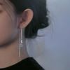 Серьги-звезды и луны из стерлингового серебра Женские с кисточками Простые Длинные Вырезанные Серьги с характером Модные Аксессуары