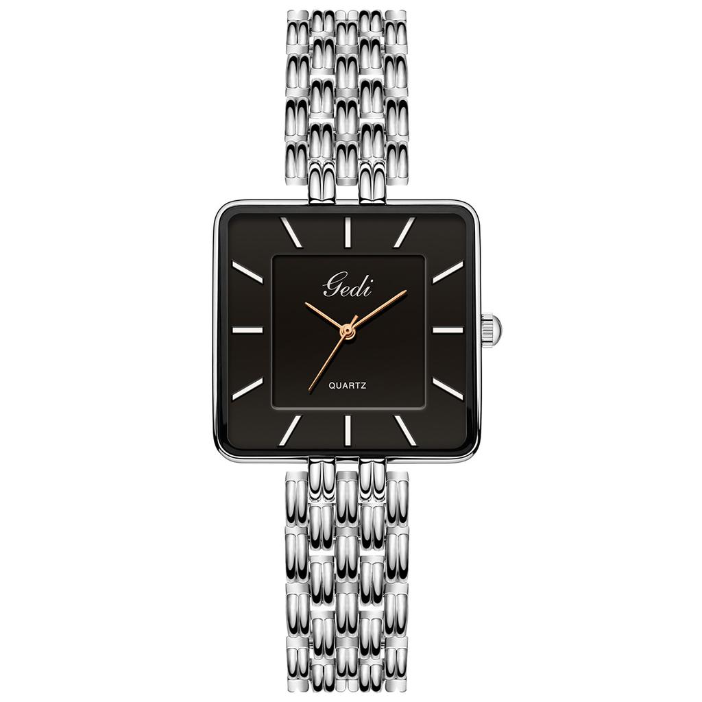 Мужские часы Бизнес Простые Квадратные Парные часы Водонепроницаемые Нержавеющая сталь Премиум Ультратонкие Женские Модные Кварцевые Наручные часы