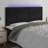 VidaXL LED Headboard Bedroom Furniture Double Bed Accessory Head of Bed Frame Interior Black 3122724