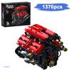T5011 Модель двигателя V8 Turbo Электрический Моторизованный Набор для сборки из 1370 деталей Спортивный Автомобиль Блоки Подростки Взрослые DIY
