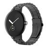 For Google Pixel Watch 3 45mm Watch Band Three Beads Stainless Steel Strap