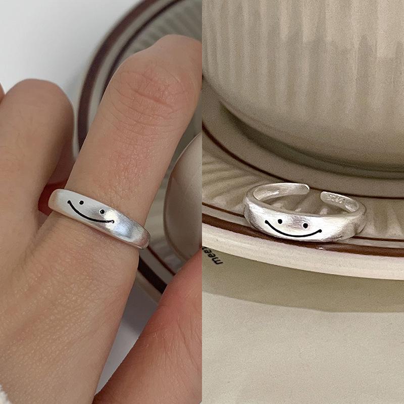 925 Silver-Plated Irregular Plain Ring for Women - Korean Simple & Trendy Design, Non-Fading