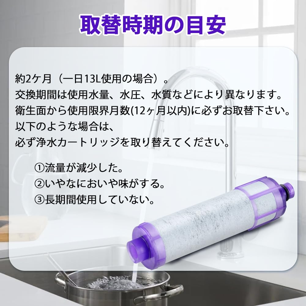 Water Purification Cartridge Types Removal High Chlorine Removal JF22 Replacement Faucet Faucet Compatible Cartridge Replacement Water Filter for