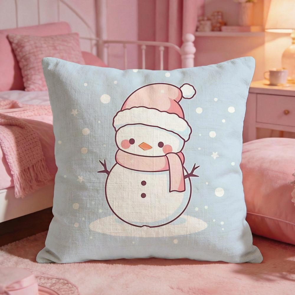 DecorsnowmanS Cushion Cover Premium Comfort Reversible Pillow Cove Two in One Design for Any Room Car Interior