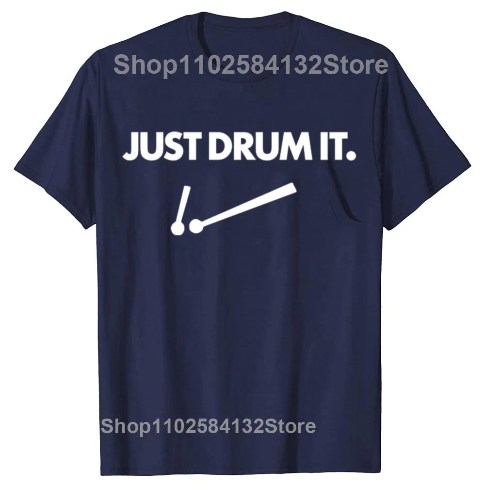Funny Cool Drums Drummer Rock Roll Sarcastic Graphic T-shirts Fashion Casual Tshirt 100% Cotton Loose Oversized T Shirt