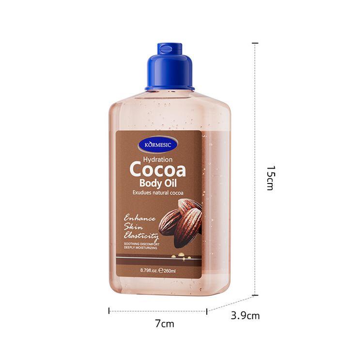 Huile de massage - KORMESIC - 260 ml - Cacao - Hydratante & nourrissante - Pour adultes