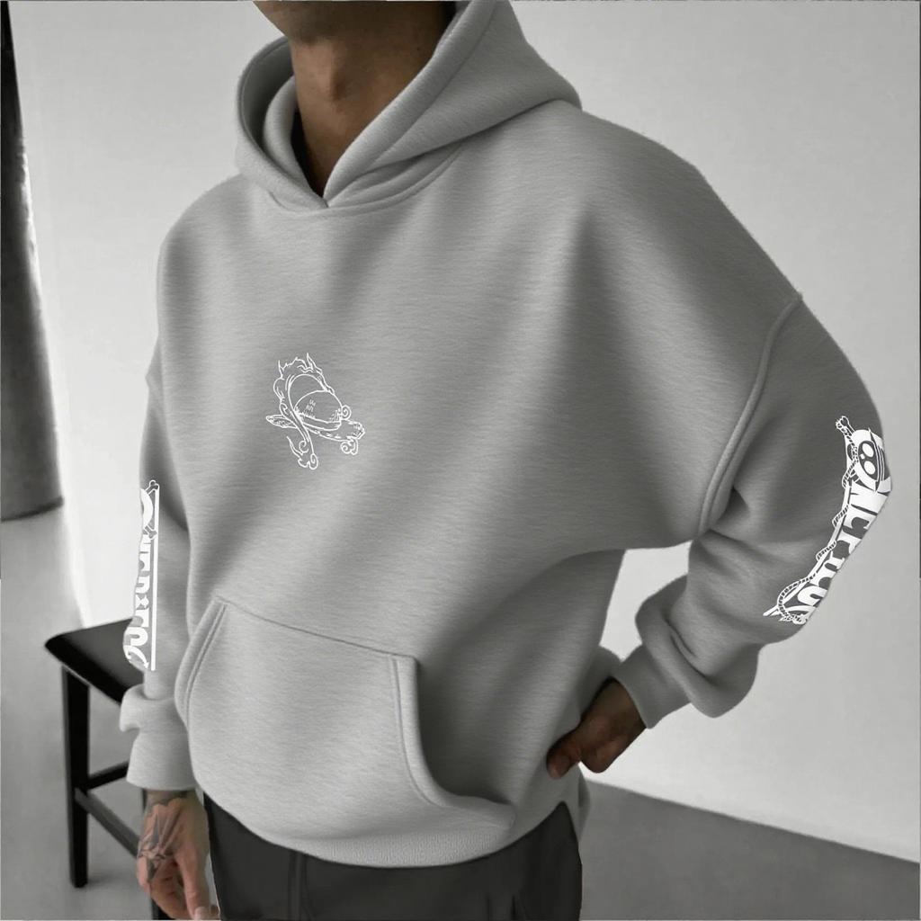 Худи с капюшоном One Piece Luffy Аниме Мужское Женское Весна Осень Хлопок Уличная Одежда Толстовка Повседневный Графический Пуловер С Длинным Рукавом Топ