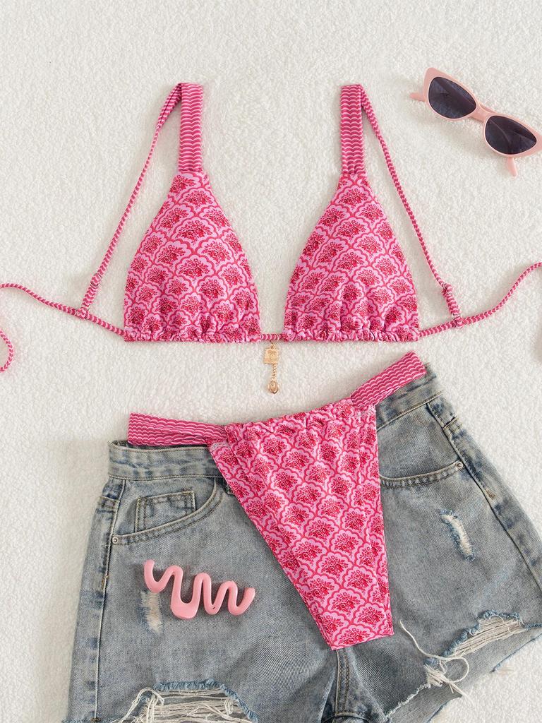 2025 Европейский и американский сексуальный купальник бикини с принтом для женщин