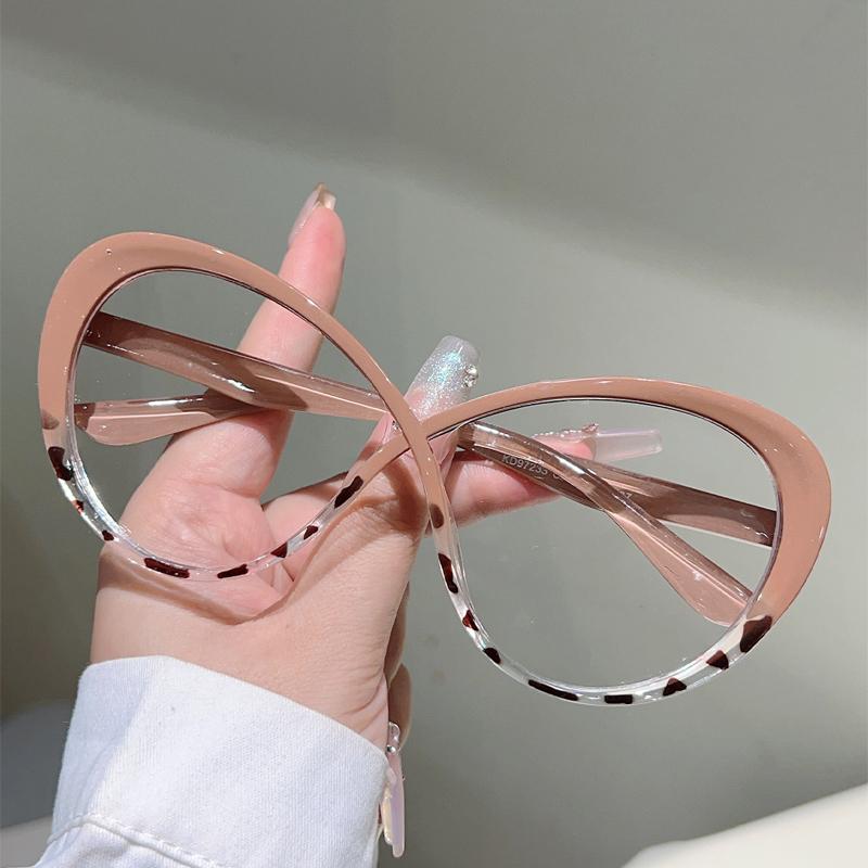 Очки Кошачий глаз Женские Модные Леденцового цвета Декор Очки Трендовый Дизайн Бренда Блокирующие Синий Свет Лоскутные Оптические Оправы