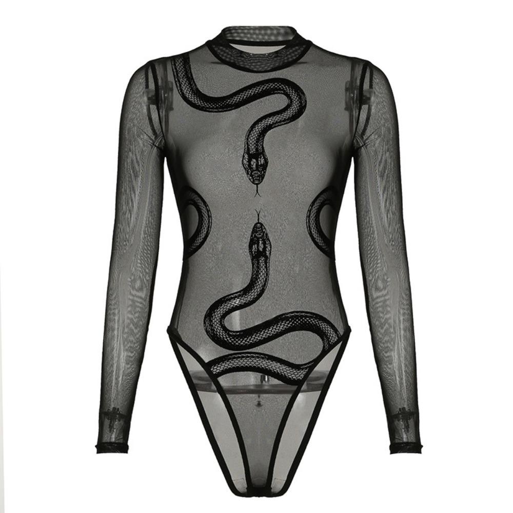 Transparent Mesh Thin Shapewear Seamless Slim Fit Bodysuit Long Sleeve Lace Jumpsuit Gifts