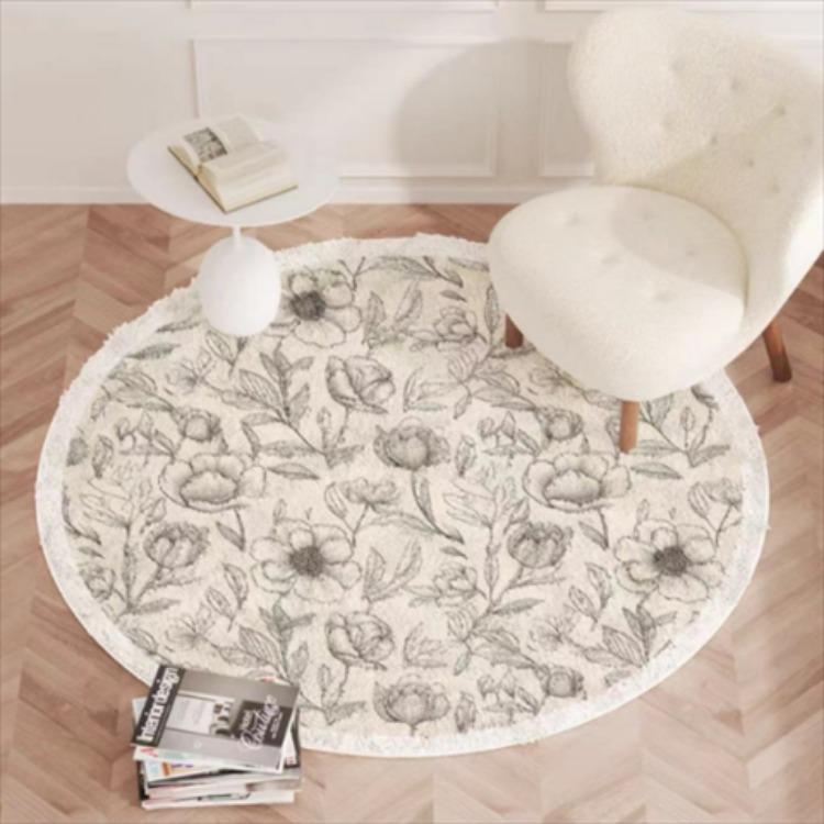 Circular Living Room Flower Shaped Carpet Bedroom Bedside Sofa Coffee Table Computer Chair Anti Slip and Wear-resistant