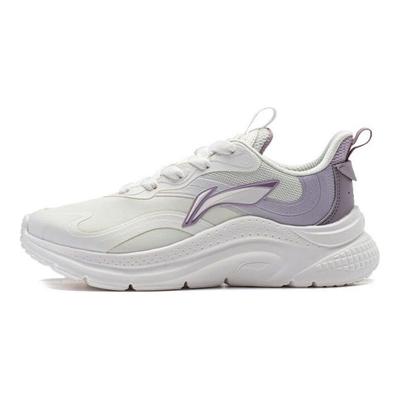 Li Ning Yuyue Trend Classic Толстая подошва Увеличивающая рост Нескользящая Износостойкая Низкая Повседневная Обувь Женские Кроссовки Белый Фиолетовый AGLT152-3
