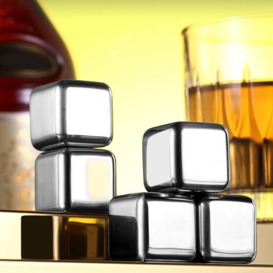Кубики льда для виски Отличные многоцелевые практичные кубики льда для виски Металлические кубики льда Напиток Пиво Виски-скалы Кубики льда для виски