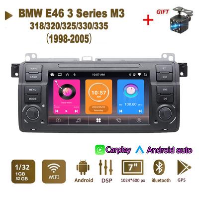 Автомобильный радиоприемник мультимедийный проигрыватель для BMW 3 серии E46 M3 318/320/325/330/335 1998-2005 2 Din Android Carplay GPS Авторадио 1+32 ГБ