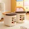 Ведро для ножной ванны Большой вместимости Бочка для хранения с крышкой Мультяшный дизайн Влагостойкое Пылезащитное Ведро для хранения